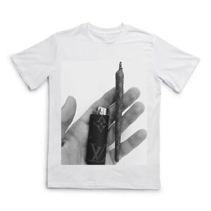 420 "LV" Customized Fan White Graphic T-Shirt
